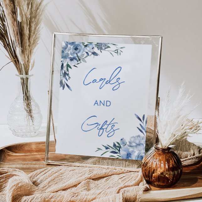 Something Blue Bridal Shower Cards and Gifts Sign (Creator Uploaded)