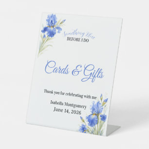 Something Blue Bridal Shower Cards & Gifts Sign