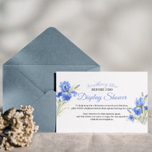 Something Blue Bridal Shower Display Enclosure Card