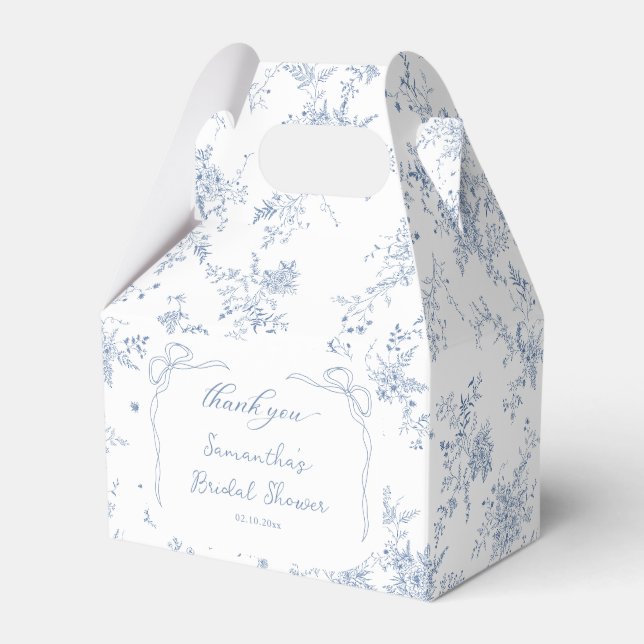 Something Blue Bridal Shower  Favour Box (Front Side)