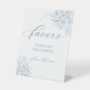 Something Blue Bridal Shower Favour Pedestal Sign