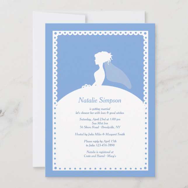 Something Blue Bridal Shower Invitation (Front)
