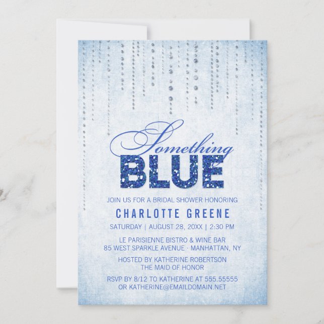 Something Blue Bridal Shower Invitation (Front)