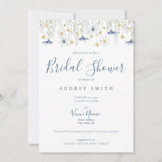 Something Blue Bridal Shower Invitation