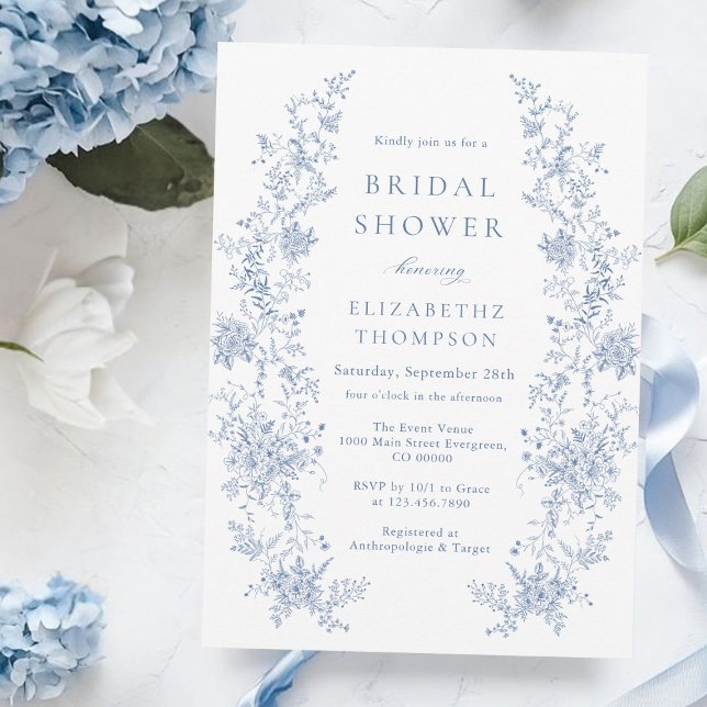 Something Blue Bridal Shower Invitation (Creator Uploaded)
