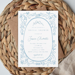 Something Blue Bridal Shower  Invitation