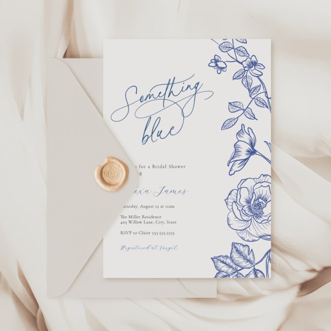 Something Blue Bridal Shower Invitation (Creator Uploaded)