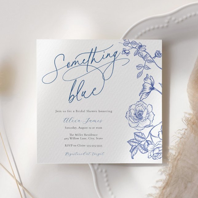 Something Blue Bridal Shower Invitation (Creator Uploaded)