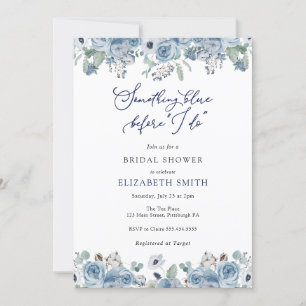 Something Blue Bridal Shower Invitation