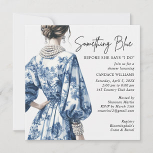 Something Blue Bridal Shower Invitation