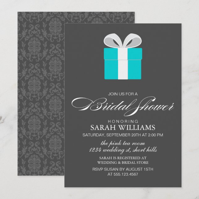 Something Blue Bridal Shower Invitation (Front/Back)