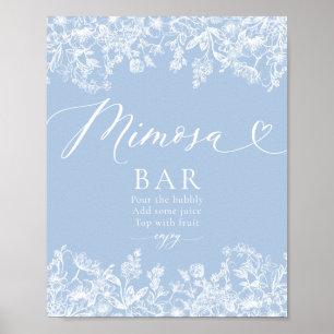 Something Blue Bridal Shower Mimosa Bar Sign