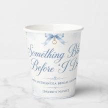 Something Blue Bridal Shower Paper Cups | Blue Hyd