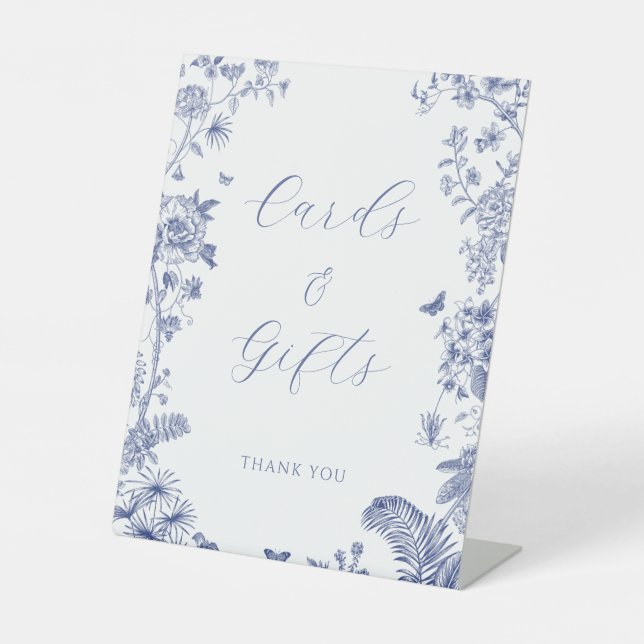 Something Blue Bridal Shower Pedestal Sign (Front)