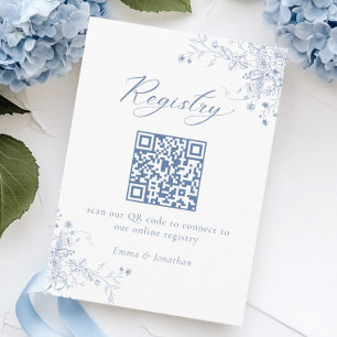 Something Blue Bridal shower Registry  Enclosure Card