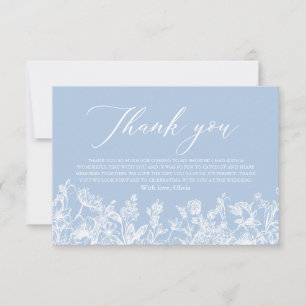 Something Blue Bridal Shower Thank You Card