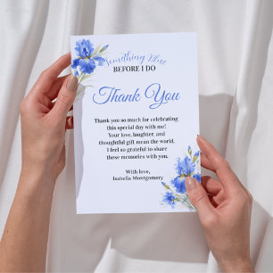 Something Blue Bridal Shower Thank You Card