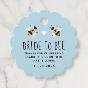 Something Blue Bride to Bee Honey Shower Favour Ta Favour Tags