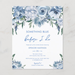 Something Blue Budget Bridal Shower Invitation