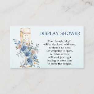 Something Blue Champagne Bridal Display Shower Enclosure Card