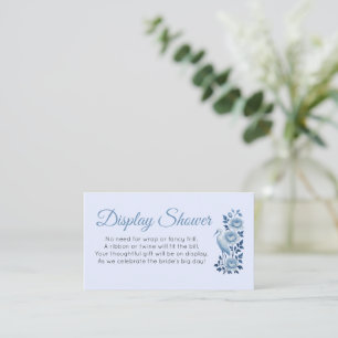 Something Blue Chinoiserie Bridal Shower Enclosure Card
