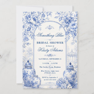 Something Blue Chinoiserie Bridal Shower Invitation