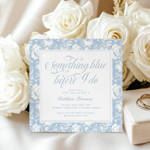 Something Blue Chinoiserie Bridal Shower Invitation