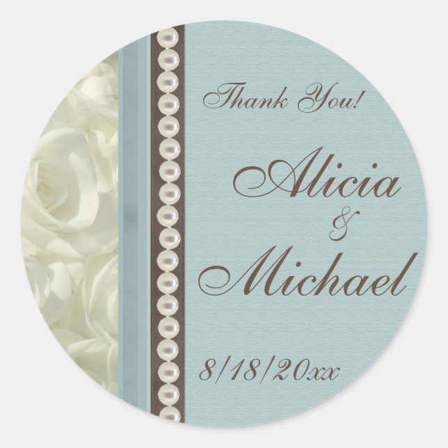 Something Blue Classic Round Sticker (Front)