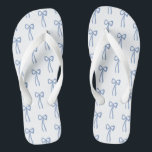 Something Blue Coquette Bow Bridal Flip Flops<br><div class="desc">A perfect little something blue for getting ready on your wedding weekend or for your honeymoon! These darling coquette bows would make a great bridesmaids gift for your girls, as well. Add some prep to your step and toss these darling flip flops in your beach or pool bag this summer!...</div>
