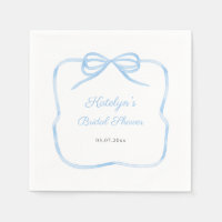 Something Blue Coquette Bow Bridal Shower Party