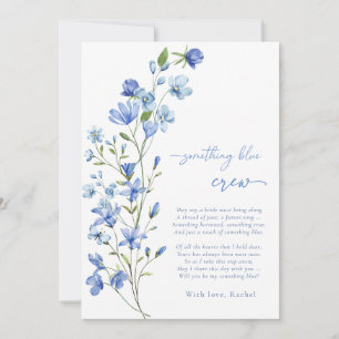 Something Blue Crew Bridesmaid Proposal Card