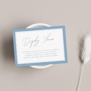 Something Blue Display Shower Bridal Shower Enclosure Card