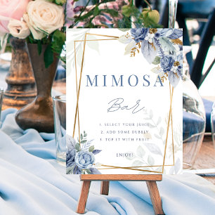 Something Blue Dusty Shower Mimosa Bar Sign Poster