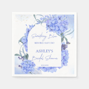 Something blue elegant bridal shower napkin