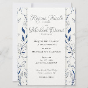 Something Blue Flat Wedding Invitation