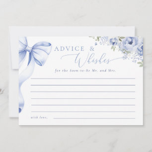 Something Blue Floral Advice & Wishes