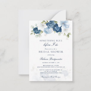 Something Blue Floral Before I Do Bridal Shower Card