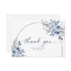 Something Blue Floral Bridal Shower Thank You Card