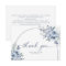 Something Blue Floral Bridal Shower Thank You Card