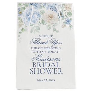 Something Blue Floral Hydrangea Bride Shower Favou Medium Gift Bag