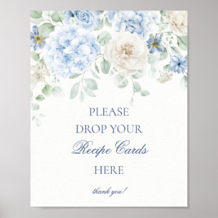 Something Blue Floral Hydrangea Share a Recipe Poster