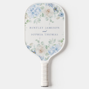 Something Blue Floral Hydrangea Wedding Favors Pickleball Paddle