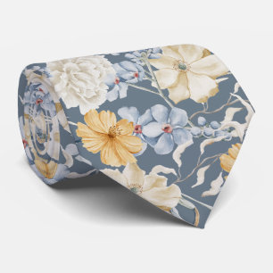 SOMETHING BLUE FLORAL PATTERN Wedding Tie