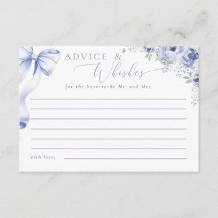 Something Blue Floral Recipe Enclosure Card