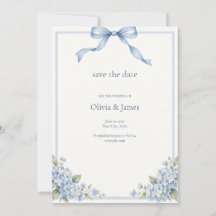 Something Blue Floral Save the Date