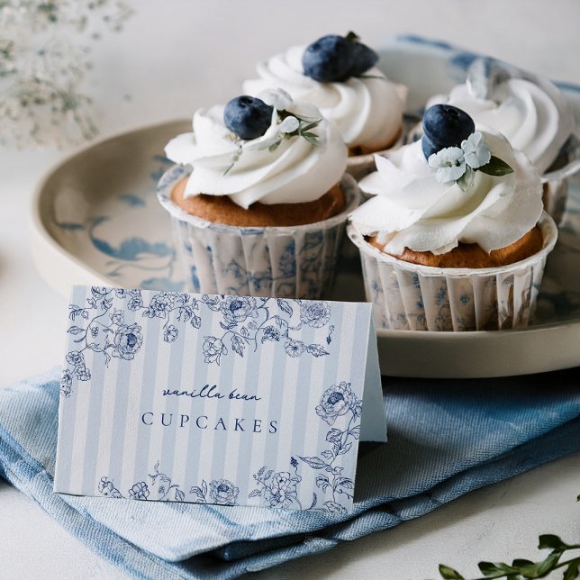 Something Blue Food Label Folded Card Tent (Creator Uploaded)