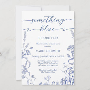 Something Blue French Bridal Shower invitation