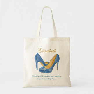 Something Blue Heels Personalised Bridesmaid Tote