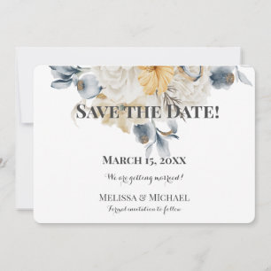 SOMETHING BLUE - Horizontal WEDDING Save The Date