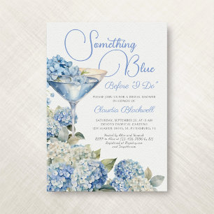 Something Blue Hydrangea Bridal Shower Invitation